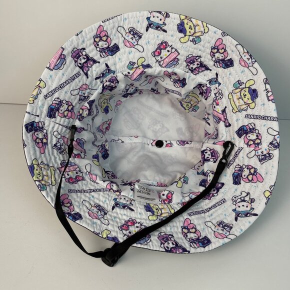 Sanrio Characters Gray Bucket Hat Adult Detachable Adjustable Strap Pocket - Picture 2 of 12